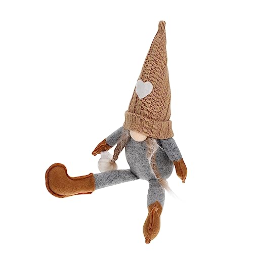 GRIRIW gesichtslose Puppenverzierung wichtelpuppe Puppen Party Decoration wohnungseinrichtung geschke ausgestopft Hase gesichtslose GNOME schmücken Frühlingszwerg Baumwolle Brown von GRIRIW