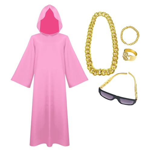 GROBTE Wizard Hooded Cloak Adult Cosplay Outfits Mit Zubehör Outfit Wizard Robes Halloween Kostüm Für Männer von GROBTE