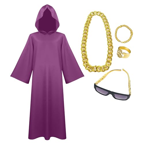GROBTE Wizard Hooded Cloak Adult Cosplay Outfits Mit Zubehör Outfit Wizard Robes Halloween Kostüm Für Männer GROBTE Wizard Hooded Cloak Adult Cosplay Outfits Mit Zubehör Outfit Wizard Robes Halloween Kostüm Für Männer von GROBTE