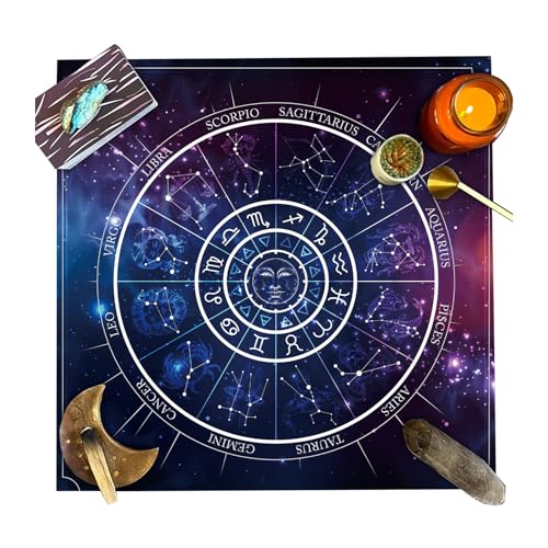 GRONGU Mondphasenmuster Astrologie Altäre Tarot Tischdecke Weissagungskarten Tischdecke Wandteppich Hexereibedarf Wahrsagekarten Tischtuch Wanddekoration von GRONGU