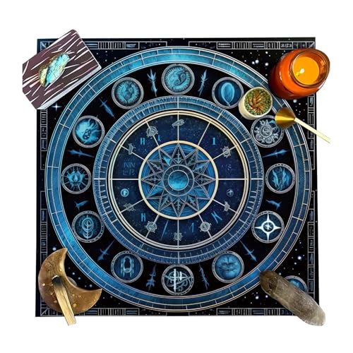 GRONGU Mondphasenmuster Astrologie Altäre Tarot Tischdecke Weissagungskarten Tischdecke Wandteppich Hexereibedarf Wahrsagekarten Tischtuch Wanddekoration von GRONGU