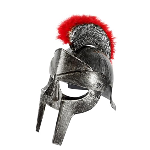 Karnevalskostüme Römischer Helm Antike Cosplay Mittelalter Hut Punk Helm Antike Europäische Soldaten Rollenspiel Helm Gladiatoren Helm Erwachsene Gladiatoren Helm Kunststoff Gladiatoren Helm von GRONGU