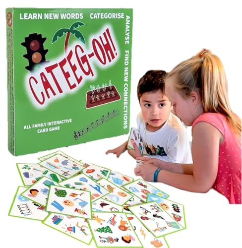 Growing Bright Games - CATEEG-OH! - Familienkartenspiel - Reise- und Urlaubsspiele - Erwachsene und Kinder ab 4-12+ Jahren - Kreatives Denken - Vokabular - auf Deutsch von GROWING BRIGHT GAMES