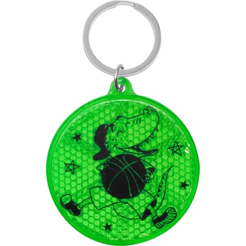 GRUSS & CO Sheepworld, 74220 - Anhänger, Reflektor, Krokodil, Dein Cooler Schulweg-Begleiter, rund, 5,5cm, mit Metallring GRUSS & CO Sheepworld, 74220 - Anhänger, Reflektor, Krokodil, Dein Cooler Schulweg-Begleiter, rund, 5,5cm, mit Metallring von GRUSS & CO