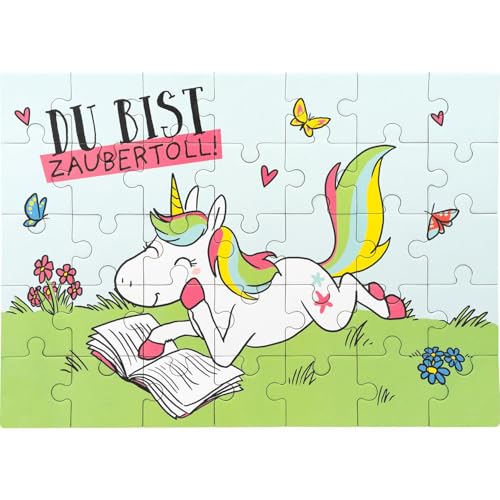Gruss & CO Puzzle Motiv Einhorn | 35 Teile, 21 cm x 15 cm, lustiges Motiv | Geschenk, Schultüte, Kindergeburtstag | 48905 Gruss & CO Puzzle Motiv Einhorn | 35 Teile, 21 cm x 15 cm, lustiges Motiv | Geschenk, Schultüte, Kindergeburtstag | 48905 von GRUSS & CO