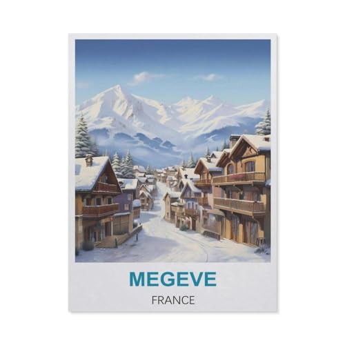 1000 Puzzles Für Erwachsene，Megève, Frankreich，Freizeit Unterhaltung Kinder Spielzeug Zuhause Dekoration Art（38x26cm）-P64 von GSBRSNTS