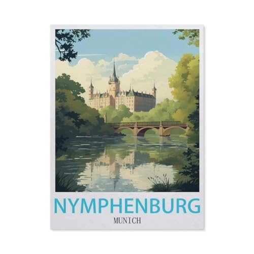 1000 Puzzles Für Erwachsene，Nymphenburg, München，Freizeit Unterhaltung Kinder Spielzeug Zuhause Dekoration Art Geschenk（38x26cm）-W41 von GSBRSNTS