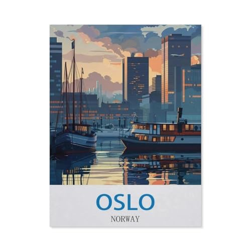 1000 Puzzles Für Erwachsene，Oslo, Norwegen，Freizeit Unterhaltung Kinder Spielzeug Zuhause Dekoration Art（50x70cm）-W97 von GSBRSNTS