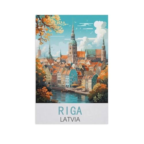 1000 Puzzles Für Erwachsene，Riga, Lettland，Freizeit Unterhaltung Kinder Spielzeug Zuhause Dekoration Art（75x50cm）-AK17 von GSBRSNTS