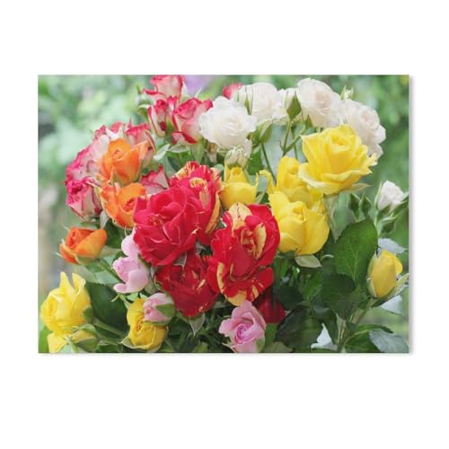 1000 Stück，Bunter Rosenstrauß，Puzzle Für Erwachsene Lernspielzeug Für Kinder Kreative Spiele Unterhaltung Papier Puzzles Home Decor（38x26cm）-AA7 von GSBRSNTS
