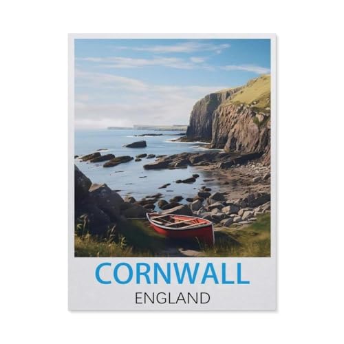1000 Stück，Cornwall, England Vintage-Reiseposter，Puzzle Für Erwachsene Lernspielzeug Für Kinder Kreative Spiele Unterhaltung Papier Puzzles Home Decor（38x26cm）-I49 von GSBRSNTS