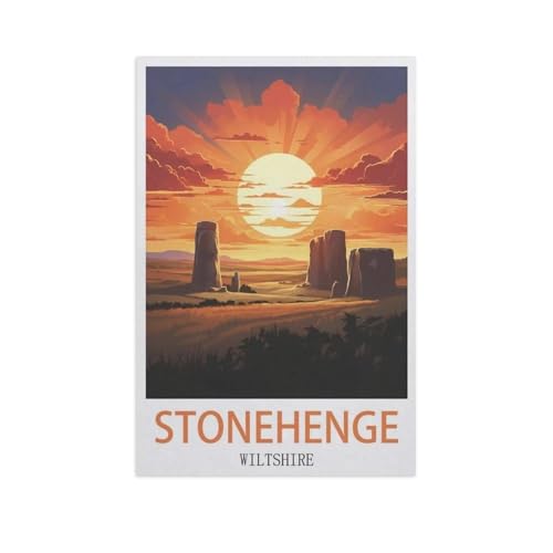 1000 Stück，Stonehenge, Wiltshire，Puzzle Für Erwachsene Lernspielzeug Für Kinder Kreative Spiele Unterhaltung Holz Puzzles Home Decor（75x50cm）-AM54 von GSBRSNTS