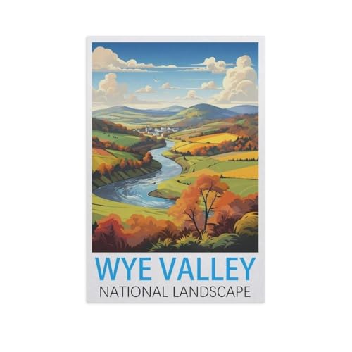 1000 Stück，Wye Valley National Landscape，Puzzle Für Erwachsene Lernspielzeug Für Kinder Kreative Spiele Unterhaltung Papier Puzzles Home Decor（38x26cm）-AK35 von GSBRSNTS
