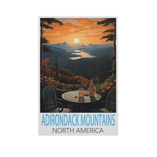 1000 Stück Puzzle，Adirondack Mountains, Nordamerika，Erwachsene Kinder Holz Spielzeug Lernspiel（75x50cm）-AK79 von GSBRSNTS