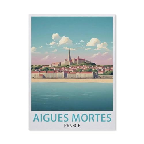 1000 Stück Puzzle，Aigues-Mortes, Frankreich，Erwachsene Kinder Papiers pielzeug Lernspiel（38x26cm）-R70 von GSBRSNTS