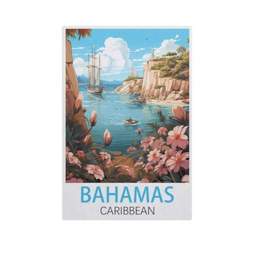 1000 Stück Puzzle，Bahamas, Karibik，Erwachsene Kinder Papier Spielzeug Lernspiel（38x26cm）-AJ33 von GSBRSNTS