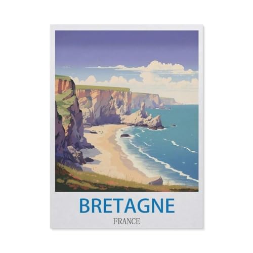 1000 Stück Puzzle，Bretagne, Frankreich，Erwachsene Kinder Holzs pielzeug Lernspiel（75x50cm）-Q24 von GSBRSNTS