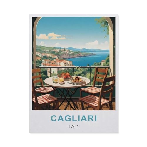 1000 Stück Puzzle，Cagliari, Italien，Erwachsene Kinder Holz Spielzeug Lernspiel（75x50cm）-T18 von GSBRSNTS