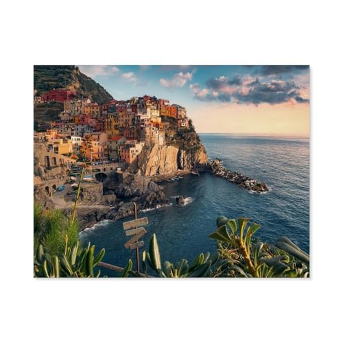 1000 Stück Puzzle，Cinque Terre，Erwachsene Kinder Papiers pielzeug Lernspiel（38x26cm）-A12 von GSBRSNTS