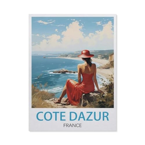 1000 Stück Puzzle，Côte d'Azur, Frankreich，Erwachsene Kinder Papiers pielzeug Lernspiel（38x26cm）-T92 von GSBRSNTS