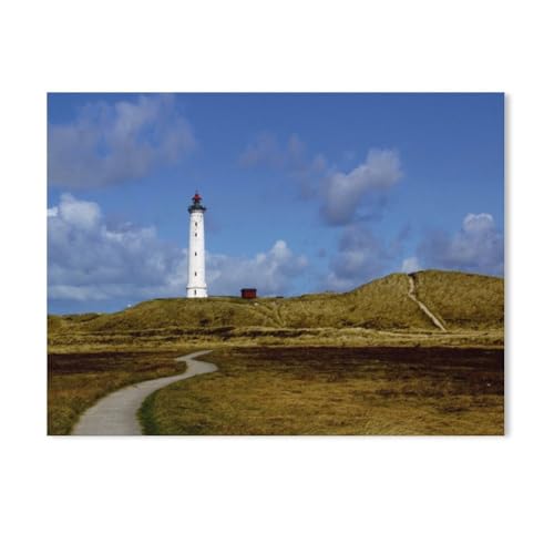 1000 Stück Puzzle，Dänemark - Umgebung von Hvide Sande，Erwachsene Holz Puzzles, Kinder Entdecken Sie Kreativität Wandkunst Dekor Spielzeug（75x50cm）-AC86 von GSBRSNTS