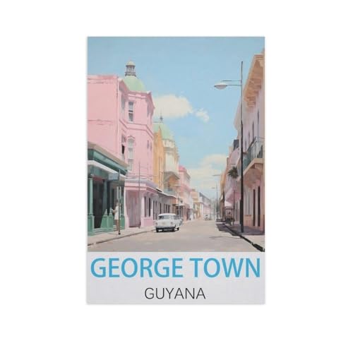 1000 Stück Puzzle，George Town, Guyana，Erwachsene Holz Puzzles, Kinder Entdecken Sie Kreativität Wandkunst Dekor Spielzeug（75x50cm）-AK19 von GSBRSNTS