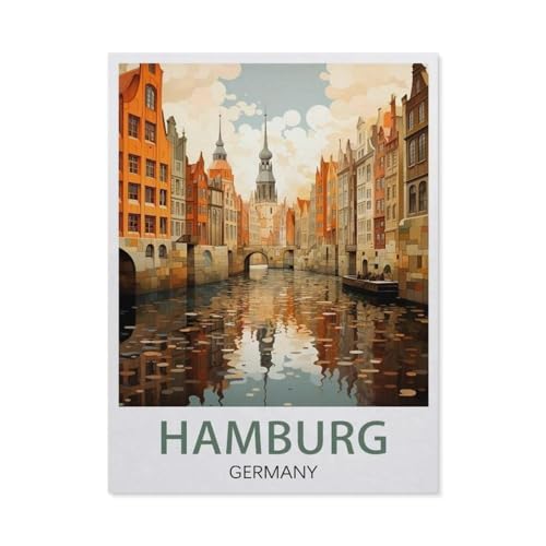 1000 Stück Puzzle，Hamburg, Deutschland，Erwachsene Kinder Papier Spielzeug Lernspiel（50x70cm）-U67 von GSBRSNTS