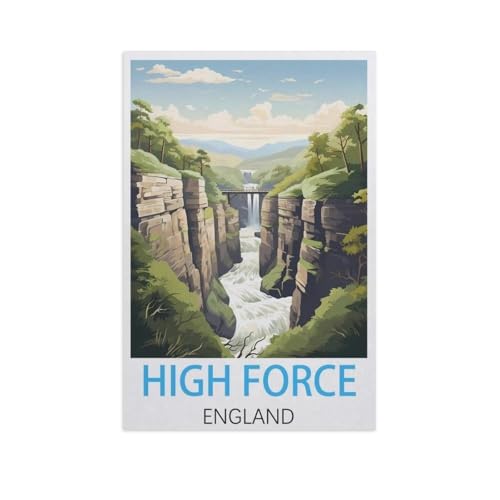 1000 Stück Puzzle，High Force, England，Erwachsene Holz Puzzles, Kinder Entdecken Sie Kreativität Wandkunst Dekor Spielzeug（75x50cm）-AK92 von GSBRSNTS
