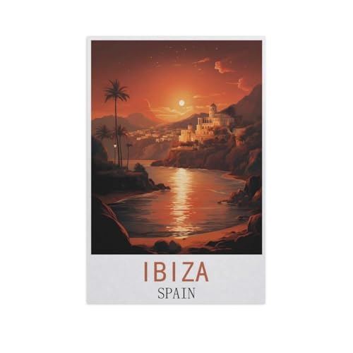 1000 Stück Puzzle，Ibiza, Spanien，Erwachsene Holz Puzzles, Kinder Entdecken Sie Kreativität Wandkunst Dekor Spielzeug（75x50cm）-AM38 von GSBRSNTS