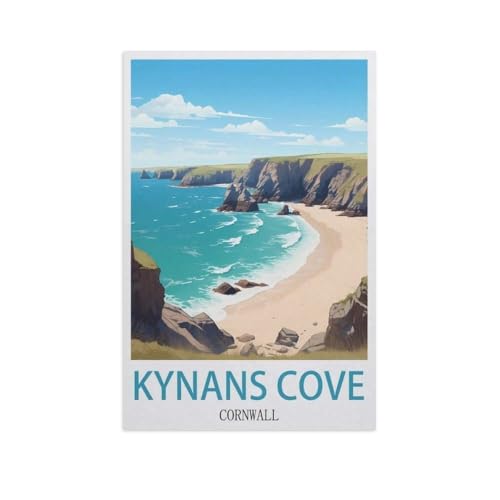 1000 Stück Puzzle，Kynance Cove, Cornwall，Erwachsene Holz Puzzles, Kinder Entdecken Sie Kreativität Wandkunst Dekor Spielzeug（75x50cm）-AI73 von GSBRSNTS