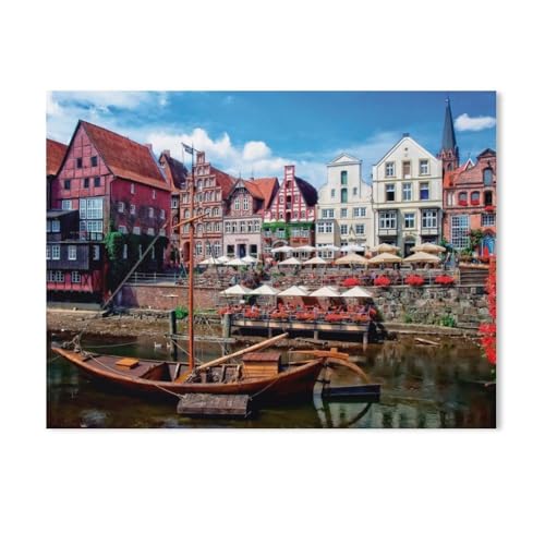 1000 Stück Puzzle，Lüneburg und Lüneburger Heide，Erwachsene Kinder Papier Spielzeug Lernspiel（38x26cm）-AD46 von GSBRSNTS