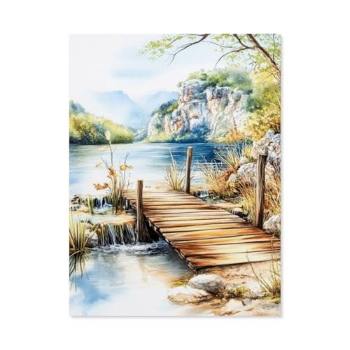 1000 Stück Puzzle，Nationalparks Plitvicer Seen，Erwachsene Kinder Papier Spielzeug Lernspiel（50x70cm）-Y32 von GSBRSNTS