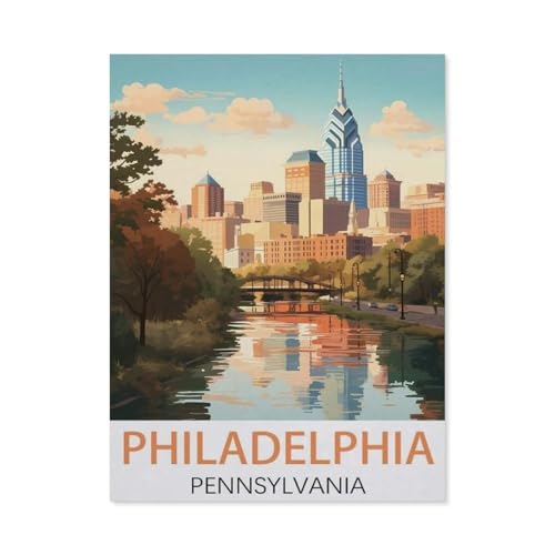 1000 Stück Puzzle，Philadelphia, Pennsylvania，Erwachsene Kinder Papier Spielzeug Lernspiel（50x70cm）-V40 von GSBRSNTS