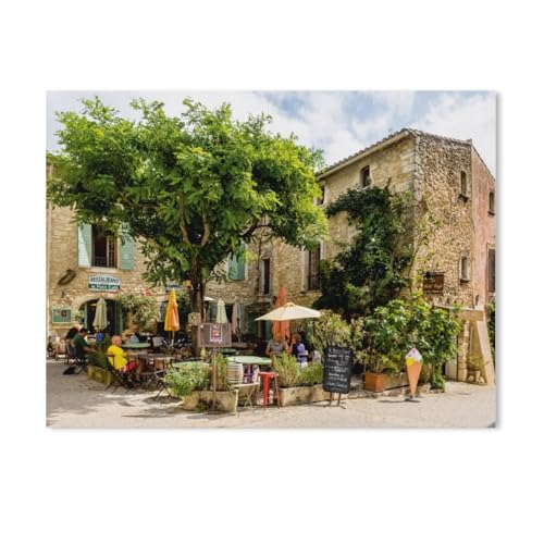 1000 Stück Puzzle，Provence - Oppède lex Vieux，Erwachsene Holz Puzzles, Kinder Entdecken Sie Kreativität Wandkunst Dekor Spielzeug（75x50cm）-AE32 von GSBRSNTS