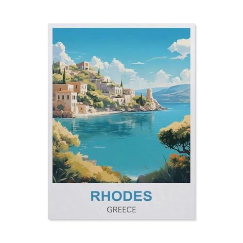 1000 Stück Puzzle，Rhodos, Griechenland，Erwachsene Papier Puzzles, Kinder Entdecken Sie Kreativität Wandkunst Dekor Spielzeug（38x26cm）-X72 von GSBRSNTS
