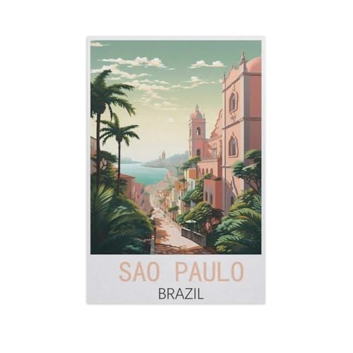 1000 Stück Puzzle，São Paulo, Brasilien，Erwachsene Holz Puzzles, Kinder Entdecken Sie Kreativität Wandkunst Dekor Spielzeug（75x50cm）-AN11 von GSBRSNTS