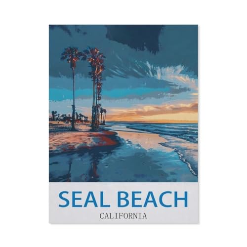 1000 Stück Puzzle，Seal Beach, Kalifornien，Erwachsene Kinder Papiers pielzeug Lernspiel（38x26cm）-W84 von GSBRSNTS