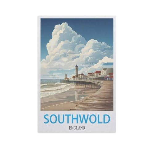 1000 Stück Puzzle，Southwold, England，Erwachsene Holz Puzzles, Kinder Entdecken Sie Kreativität Wandkunst Dekor Spielzeug（75x50cm）-AJ46 von GSBRSNTS