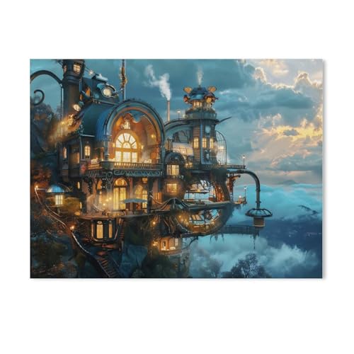 1000 Stück Puzzle，Steampunk Domizile，Erwachsene Kinder Papiers pielzeug Lernspiel（38x26cm）-AD44 von GSBRSNTS