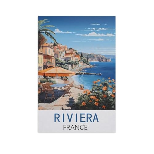 1000 Stück Puzzle Für Erwachsene Puzzle Papier Puzzle，Riviera, Frankreich，Puzzles DIY Pädagogisches Puzzlespiel Kinder Familienspiele（50x70cm）-AN13 von GSBRSNTS