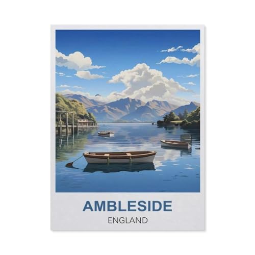 1000-Stück Puzzle Für Erwachsene Und Kinder-Holz Puzzle，Ambleside, England，Familie Interaktive Spiele Große Ferien Freizeit（75x50cm）-Q42 von GSBRSNTS