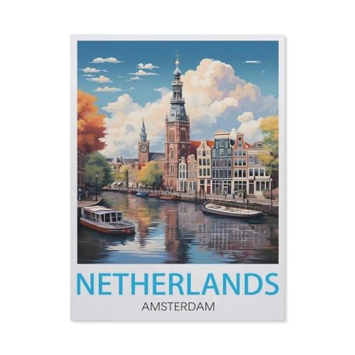 1000-Stück Puzzle Für Erwachsene Und Kinder-Holz Puzzle，Amsterdam, Niederlande，Familie Interaktive Spiele Große Ferien Freizeit（75x50cm）-U83 von GSBRSNTS