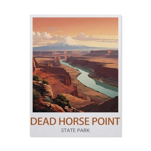 1000-Stück Puzzle Für Erwachsene Und Kinder-Holz Puzzle，Dead Horse Point State Park, Utah，Familie Interaktive Spiele Große Ferien Freizeit（75x50cm）-W29 von GSBRSNTS