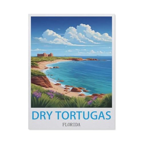 1000-Stück Puzzle Für Erwachsene Und Kinder-Holz Puzzle，Dry Tortugas, Florida, Vereinigten Staaten，Familie Interaktive Spiele Große Ferien Freizeit（75x50cm）-T34 von GSBRSNTS