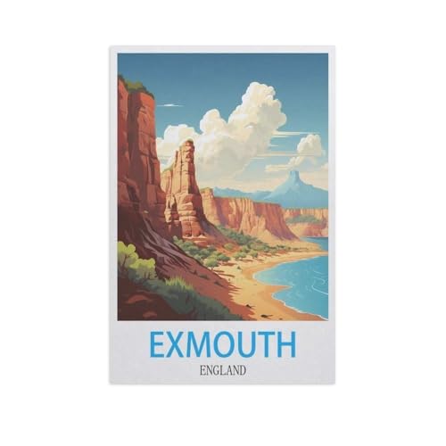 1000-Stück Puzzle Für Erwachsene Und Kinder-Holz Puzzle，Exmouth, England，Familie Interaktive Spiele Große Ferien Freizeit（75x50cm）-AJ49 von GSBRSNTS