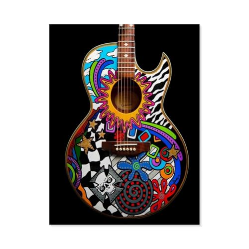 1000-Stück Puzzle Für Erwachsene Und Kinder-Holz Puzzle，Gitarre，Familie Interaktive Spiele Große Ferien Freizeit（75x50cm）-G90 von GSBRSNTS