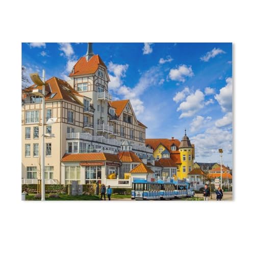 1000-Stück Puzzle Für Erwachsene Und Kinder-Holz Puzzle，Kühlungsborn，Familie Interaktive Spiele Große Ferien Freizeit（75x50cm）-AB43 von GSBRSNTS