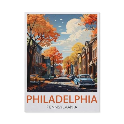 1000-Stück Puzzle Für Erwachsene Und Kinder-Holz Puzzle，Philadelphia, Pennsylvania，Familie Interaktive Spiele Große Ferien Freizeit（75x50cm）-V56 von GSBRSNTS
