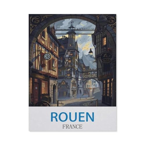 1000-Stück Puzzle Für Erwachsene Und Kinder-Holz Puzzle，Rouen, Frankreich，Familie Interaktive Spiele Große Ferien Freizeit（75x50cm）-O96 von GSBRSNTS