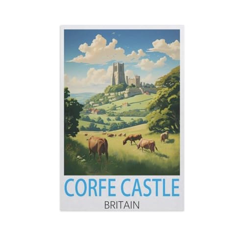 1000-Stück Puzzle Für Erwachsene Und Kinder-Papier Puzzle，Corfe Castle, Großbritannien，Familie Interaktive Spiele Große Ferien Freizeit（38x26cm）-AK95 von GSBRSNTS